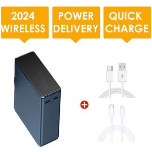 Phonergy Charge Up- Powerbank - Powerbank 20000 mAh- Powerbank 20000 mah draadloos- 2024-Wireless - Powerbank 20000 mah quick charge - 100W - Laptop - Powerbank iPhone - Powerbank Samsung - Geschikt voor Powerbank Apple /Android - Donkerblauw