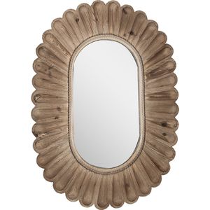 Clayre & Eef Spiegel 73x104 cm Bruin Hout Glas Wandspiegel