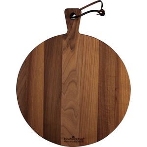 Bowls and Dishes Pure Walnut Wood | Duurzaam | Borrelplank | Tapasplank | Serveerplank rond - Pizzaplank Ø 30 x 1,8 cm - walnoot hout - Vaderdag tip!