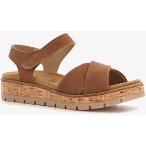Hush Puppies - Leren Sandalen - Cognac