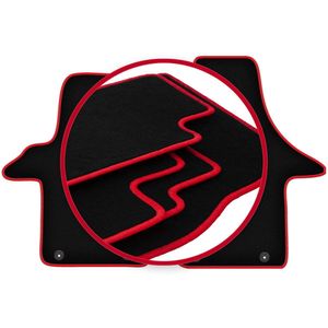 CARLUX-RED automatten voor: Volkswagen Transporter T5 Multivan bestelwagen (2005-2015)
