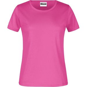 James And Nicholson Dames/dames Ronde Hals Basic T-Shirt (Roze)