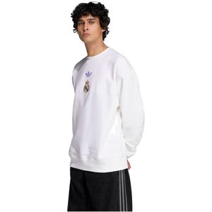 Adidas Real Madrid Lf Crew Sweatshirt Wit S Man