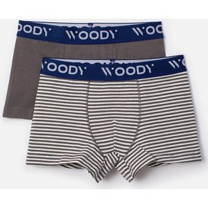Woody Jongens Boxer duopack grijs uni + - maat 10Y