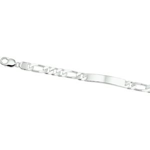 Graveerarmband Figaro Plaat 8 Mm 21 Cm