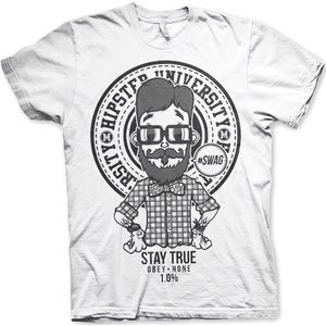 Hybris Hipster University T-Shirt White-S