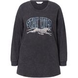 Angel of Style Angel of Style - Dames - Sweatshirt Loose Fit versierde print - Antraciet - Maat 42