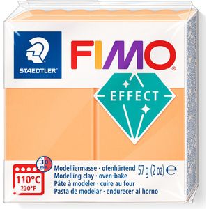 FIMO effect ovenhardende boetseerklei standaard blokje 57 g - neon oranje