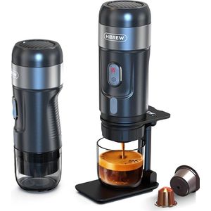 Momentum® - Draagbare Koffiemachine - Elektrisch Koffiezetapparaat - Voor Onderweg - 12V Espresso Maker - Portable Coffee Brew Machine - Warm en Koud Extractie - Opwarm-functie - 15 bar Extractie - 80W