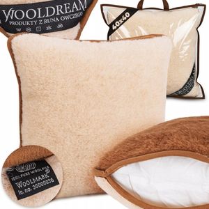 Natuurlijke Camel Wol Kussen 40x40cm - Zacht & Antiallergisch