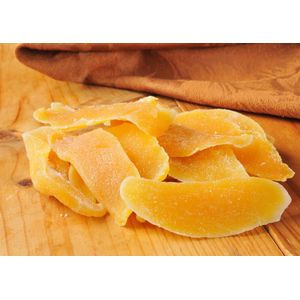 Toussaint Botanicals Premium Biologische Gedroogde Mango Stukjes 100% Natuurlijk 100 g - Tussendoortje - Decoratie - Cocktail ingredient - Taartversiering - Mango stukjes - Mango - Mango Pieces - Gratis Verzending!