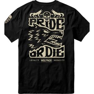 PRIDEorDiE T-shirt WOLFPACK V.2 Katoen Zwart - S