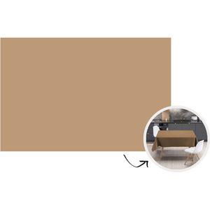 Tafelkleed - Tafellaken - 220x150 cm - Bruin - Effen print - Binnen en Buiten
