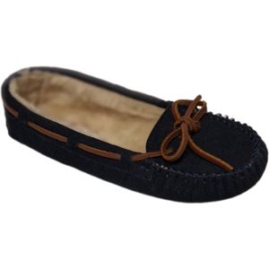MINNETONKA-MOCASSIN-DARK NAVY-SUEDE-GEVOERD-36