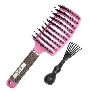 BellaLine - Anti Klit Haarborstel - Roze - Detangling - Ronde Haarborstel