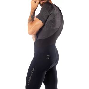 Nalini - Fietsbroek lang met bretels - Wielrenbroek - Thermo gevoerd - Heren - NEW IDEALE BIB TIGHT - BLACK - XXXL