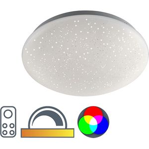 Paul Neuhaus Bex - Moderne LED Dimbare Plafondlamp met Dimmer - 1 lichts - Ø 250 mm - Wit - Woonkamer | Slaapkamer | Keuken