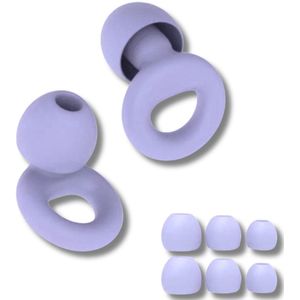 Oordoppen Slapen - Oordoppen Festival - Reizen - Overprikkeling - Earplugs -Oordoppen Snurken - SNR 26 dB Demping - Lila - Festival Oordopjes - Herbruikbare Gehoorbescherming - Siliconen voor Slaap en Gevoeligheid - 8 Dop
