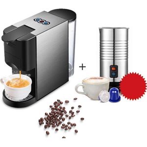 4 in 1 Koffiemachine - Koffiezetapparaat - Koffie Automaat - Automatisch - Nespresso - Dolce Gusto - Koffiepoeder - Koffiepads - Met Melkopschuimer
