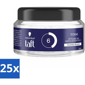 Taft - Titane 6 - Styling Gel - Krachtige styling - 250 ml - Bulkverpakking - 25 stuks