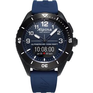 Alpina AlpinerX Alive AL-284LNN5AQ6 Horloge - Rubber - Blauw - Ø 46 mm