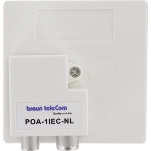 Braun Telecom - Audiokabel - RTV splitter POA 1 IEC-NL - 2 uitgangen