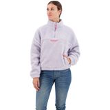 Superdry Embroidered Borg Half Rits Trui Paars 2XS Vrouw