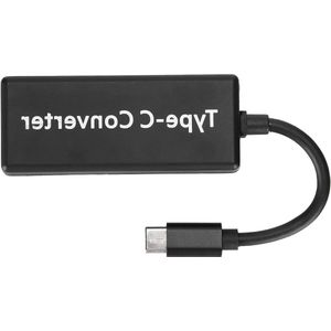Type C Converter voor 2/1 voor /Switch Game Consoles/Mobiele Telefoons/Notebooks Adapter 65W(zwart)