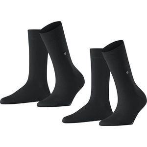 Burlington Everyday SO 2-Pack one size, cadeau geschenkset Katoen sokken dames zwart - Maat 36-41