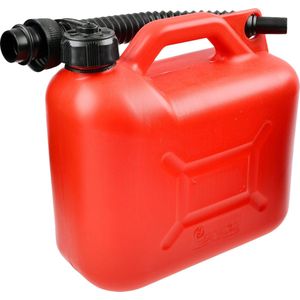 GEKO Plastic jerrycan - 5 liter - flexibel tuit - ergonomisch - rood
