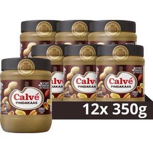 Calvé Regular Pindakaas - 12 x 350 g - Voordeelverpakking