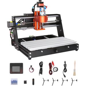 120 W Cnc Bovenfrees, 3-Assige Grbl Besturing voor Hout Graveren, Uitsnijden en Frezen， 300 X 200 X 72 mm Werkgebied, 1200 Tpm，voor Hout, Acryl, Mdf, Pvc, Kunststof en Schuim
