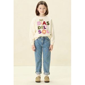 Sissy-Boy - Tapered Jeans - Blauw - Met Hartjes Embroidery