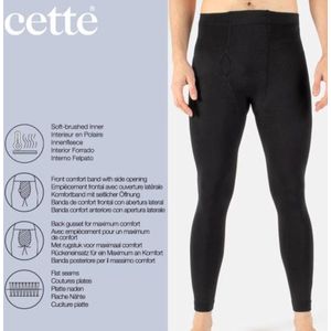 Cette Thermisch legging mannen - fleece gevoerd - warm - M-L - wintersport - koude benen - warme werkkleding