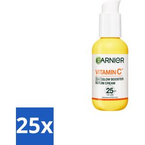 25 x Garnier - SkinActive - Serum Cream - Glow Booster - Vitamine C & SPF 25 - 50 ml - Glow Booster - Vitamine C - SPF 25 - Serum Crème - Huidverzorging