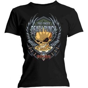 Five Finger Death Punch - Trouble Dames T-shirt - S - Zwart