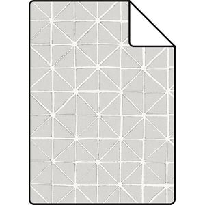 Proefstaal ESTAhome behang geometrische vormen taupe - 148349 - 26,5 x 21 cm