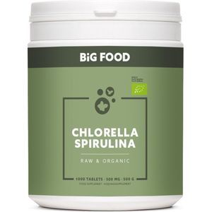 Big Food - Bio Chlorella Spirulina - 1000 tabs