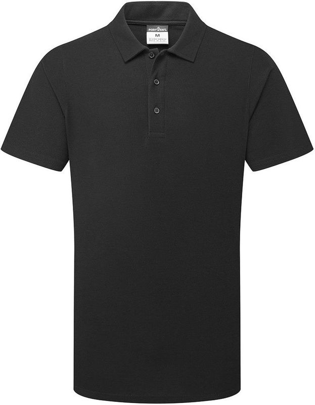 Portwest MeshAir Pro Poloshirt K/M C211 - Zwart - L