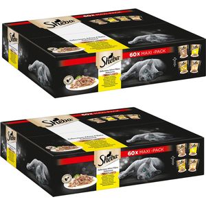 Sheba natte voeding kat - Gevogelte in saus - DUO MAXI PACK - 120 stuks - 10,2 kg