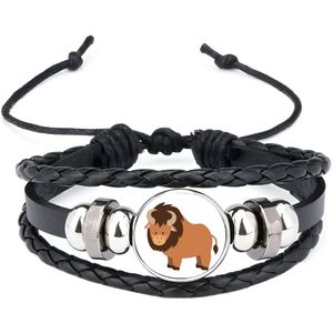 Akyol - stieren armband zwart - Stier - dieren liefhebbers - bizon - koeien