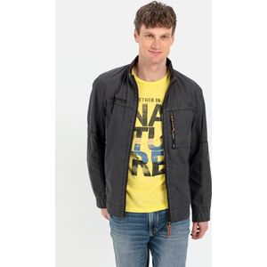 camel active Lichtgewicht katoenen blouson in washed look - Maat menswear-58 - Zwart