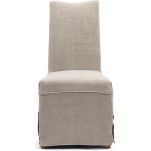 Riviera Maison Eetkamerstoel zonder armleuning - Monti DC Loose cover - Katoen, Viscose, Linnen, Rubberhout - Beige