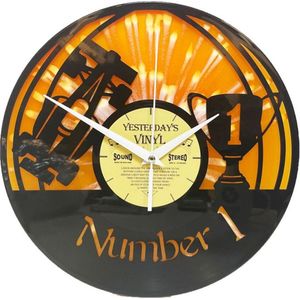 Vinyl Klok Race Number 1 - Gemaakt Van Een Gerecyclede Plaat - Speciale Editie