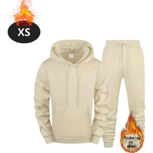 Bovista Joggingpak - Huispak - Volwassenen - Trainingspak - Comfortabel - Joggingsbroek - Tracksuit - Heren - Kaki - XS