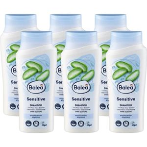 Balea Shampoo Sensitive - 6x 300 ml - Sensitive Haarshampoo | Siliconenvrij - Veganistisch - Aloë Vera | VOORDEELVERPAKKING