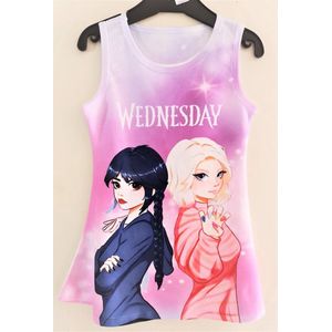 Wednesday Meisjes Jurk Vriendinnen Paars Roze Maat 98/104
