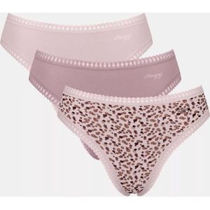 sloggi GO Crush High leg 3 pak Dames Onderbroek - Cacoa - Bruin combinatie - Maat XL