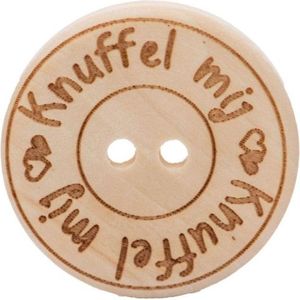 2 Knoop hout Durable Knuffel mij 30mm (3cm)