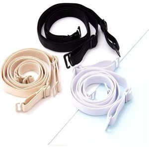Go Go Gadget - Low Back Bra Strap Set - 3 in 1 oplossing voor Blote Rug, Open Rug en Lage Rug - Set van 3 kleuren Beige, Wit, Zwart